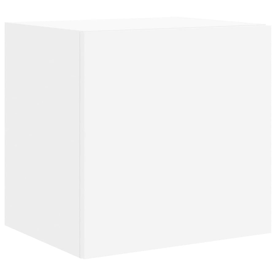 Tv-Wandmeubelen Met Led-Verlichting 2 St 40,5X35X40 Cm Wit