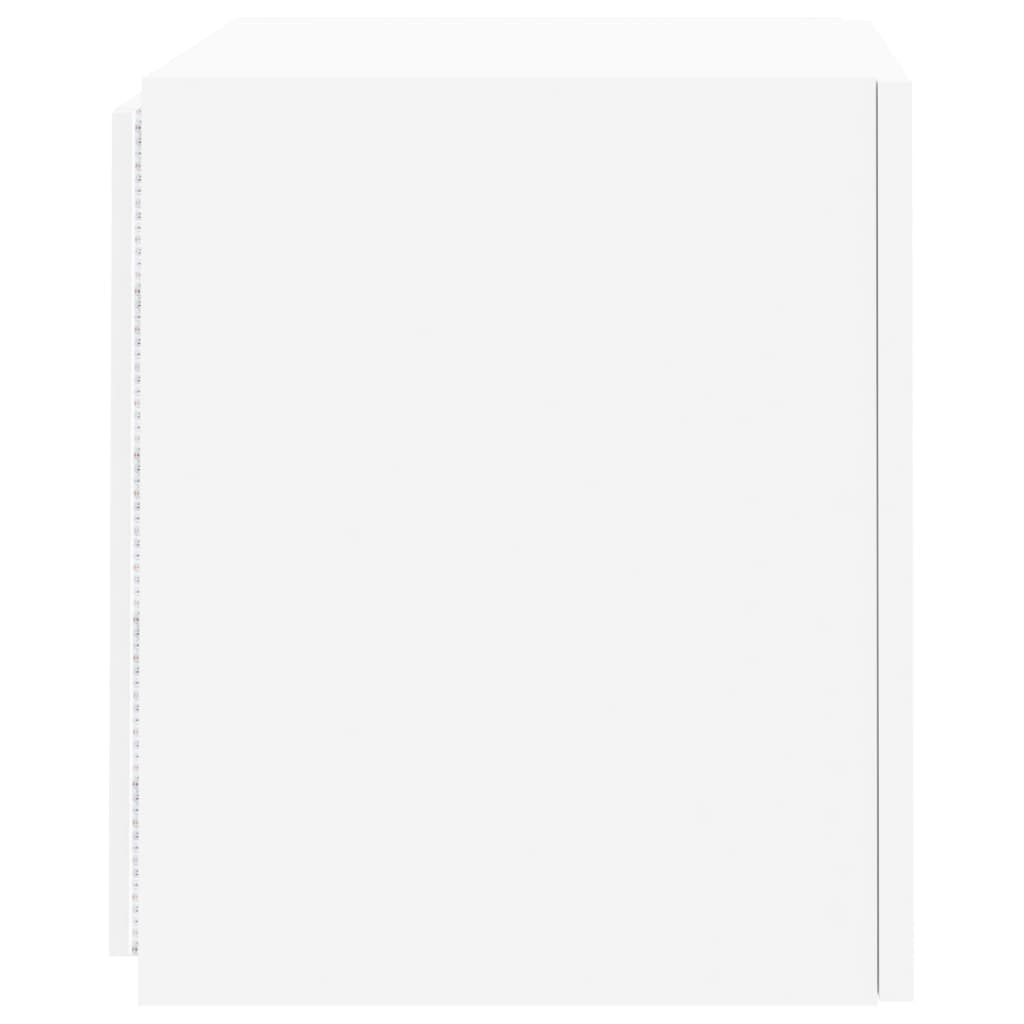 Tv-Wandmeubelen Met Led-Verlichting 2 St 40,5X35X40 Cm Wit