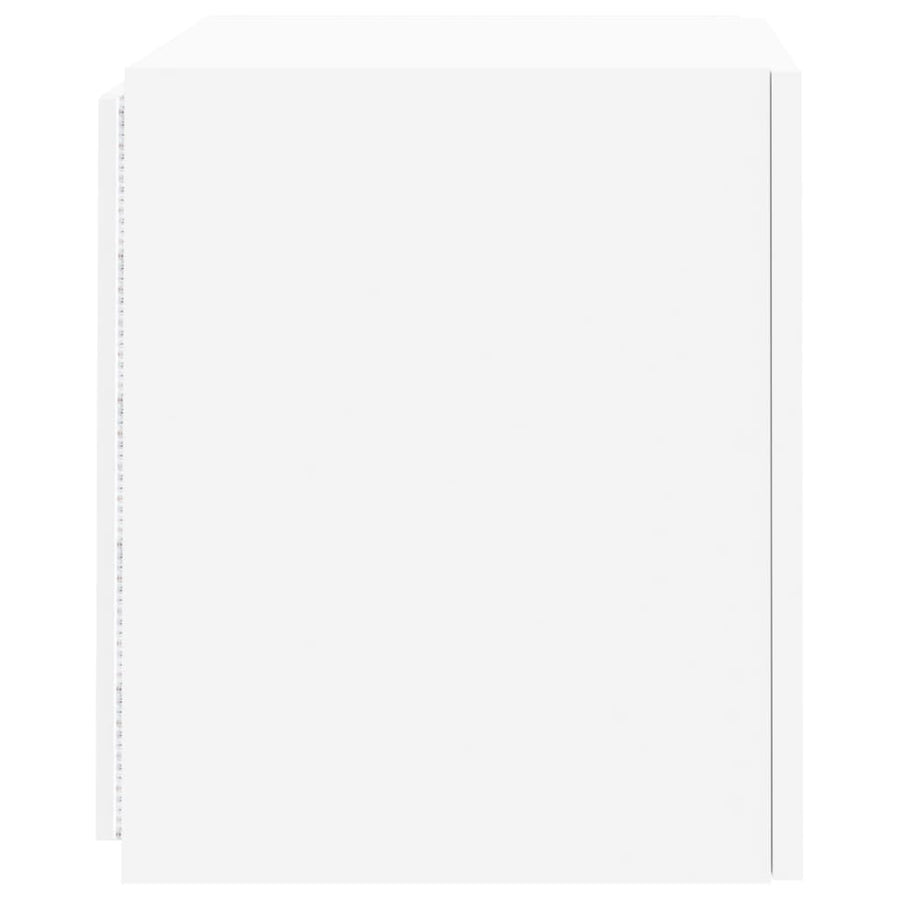 Tv-Wandmeubelen Met Led-Verlichting 2 St 40,5X35X40 Cm Wit
