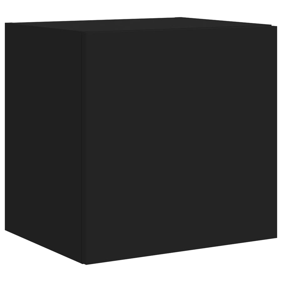 Tv-Wandmeubelen Met Led-Verlichting 2 St 40,5X35X40 Cm Zwart