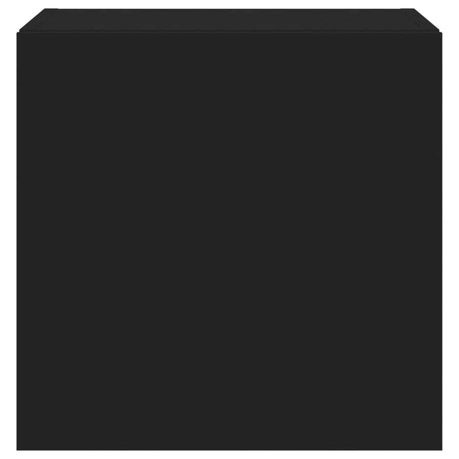 Tv-Wandmeubelen Met Led-Verlichting 2 St 40,5X35X40 Cm Zwart