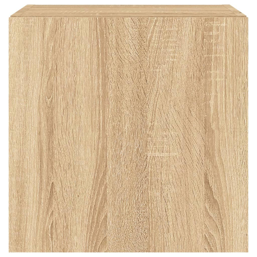 Tv-Wandmeubel Met Led-Verlichting 40,5X35X40 Cm Sonoma Eiken