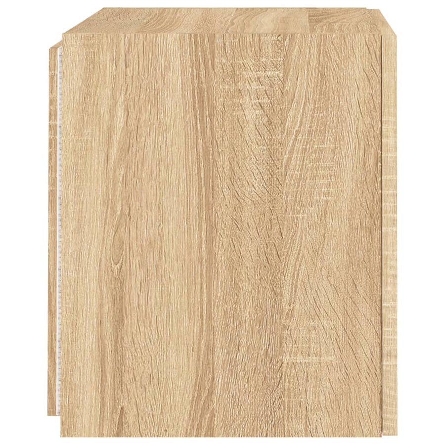 Tv-Wandmeubel Met Led-Verlichting 40,5X35X40 Cm Sonoma Eiken