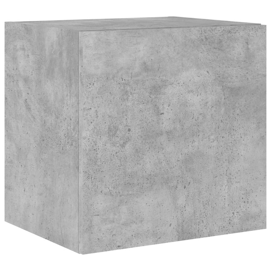 Tv-Wandmeubelen Met Led 2 St 40,5X35X40 Cm Betongrijs