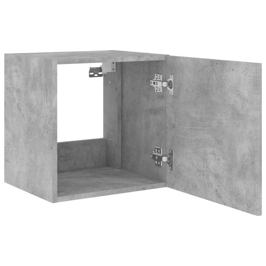 Tv-Wandmeubelen Met Led 2 St 40,5X35X40 Cm Betongrijs