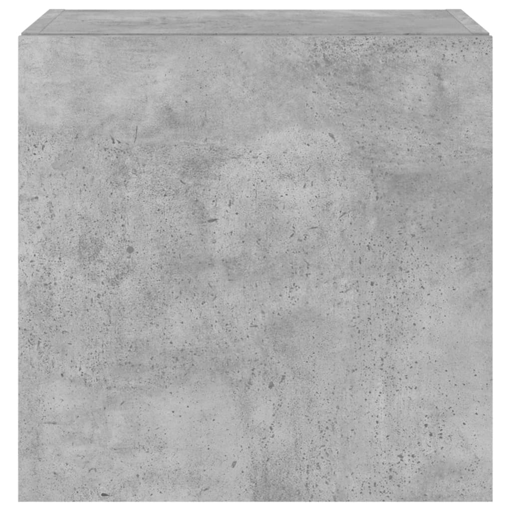 Tv-Wandmeubelen Met Led 2 St 40,5X35X40 Cm Betongrijs