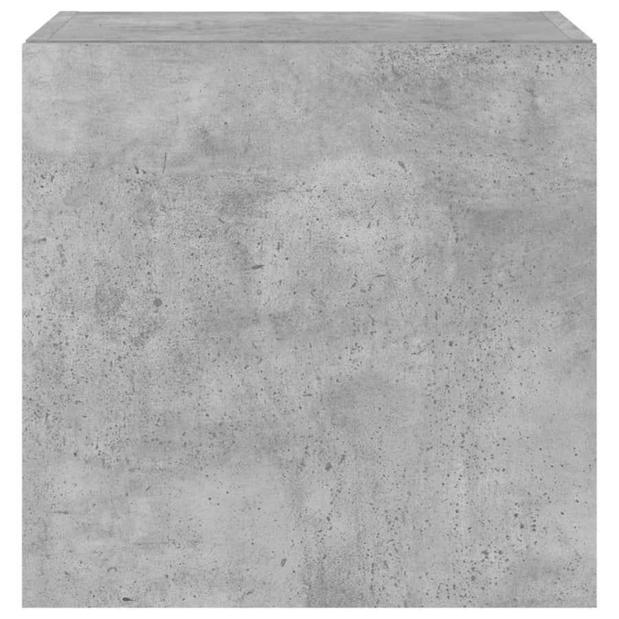 Tv-Wandmeubelen Met Led 2 St 40,5X35X40 Cm Betongrijs