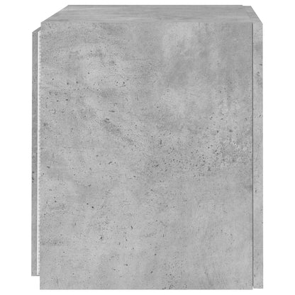 Tv-Wandmeubelen Met Led 2 St 40,5X35X40 Cm Betongrijs