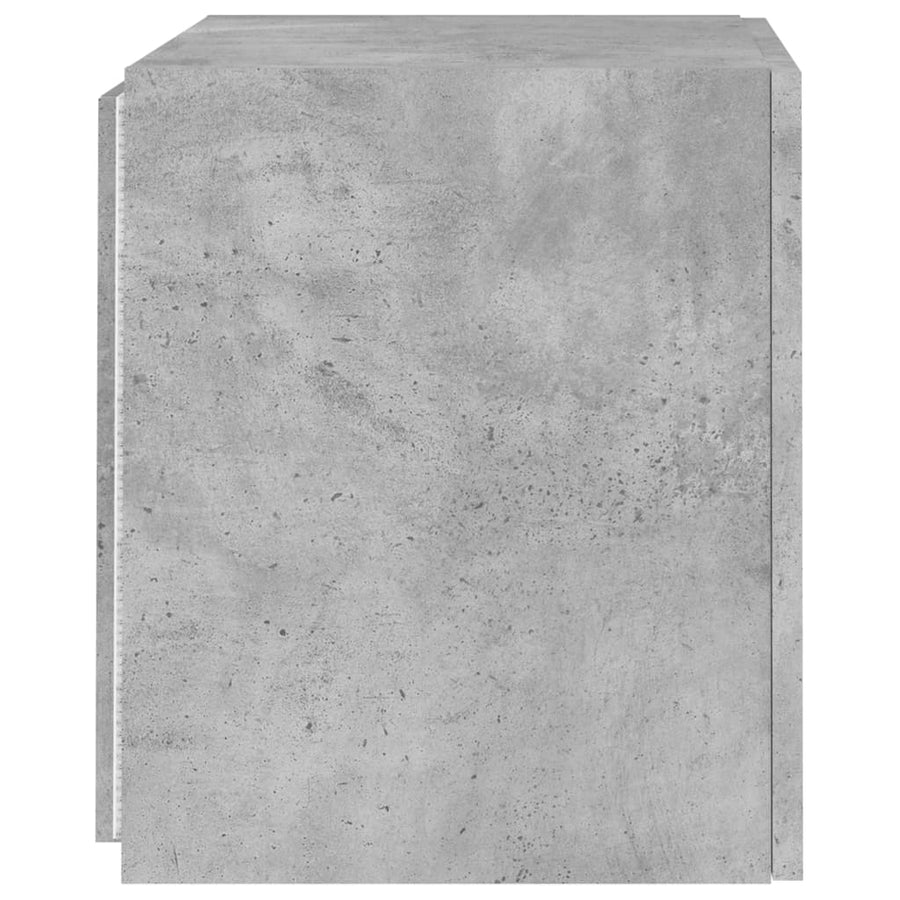 Tv-Wandmeubelen Met Led 2 St 40,5X35X40 Cm Betongrijs