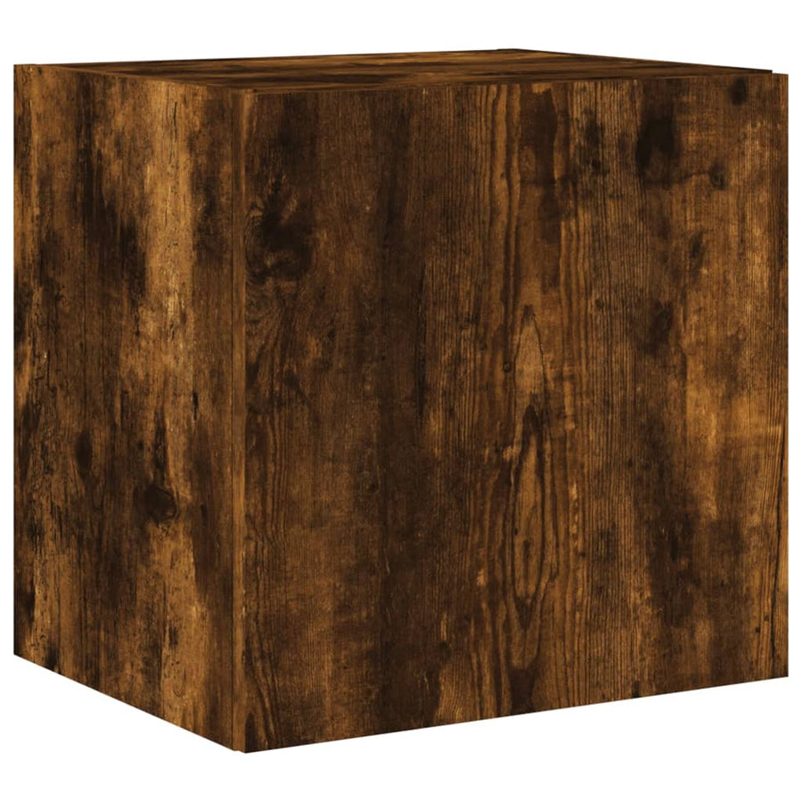 Tv-Wandmeubel Met Led-Verlichting 40,5X35X40 Cm Gerookt Eiken