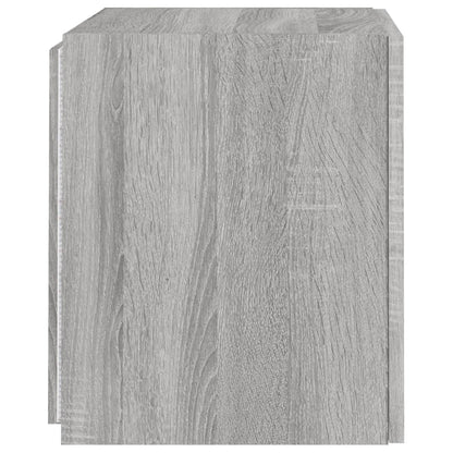 Tv-Wandmeubel Met Led-Verlichting 40,5X35X40 Cm Grijs Sonoma