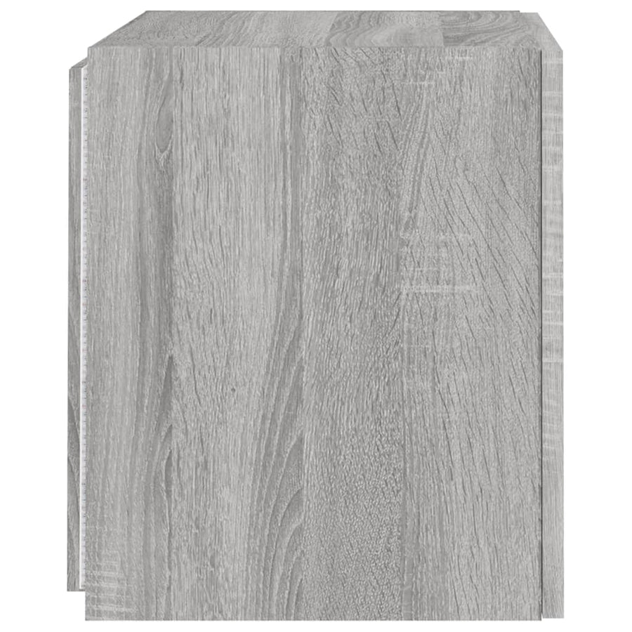 Tv-Wandmeubel Met Led-Verlichting 40,5X35X40 Cm Grijs Sonoma