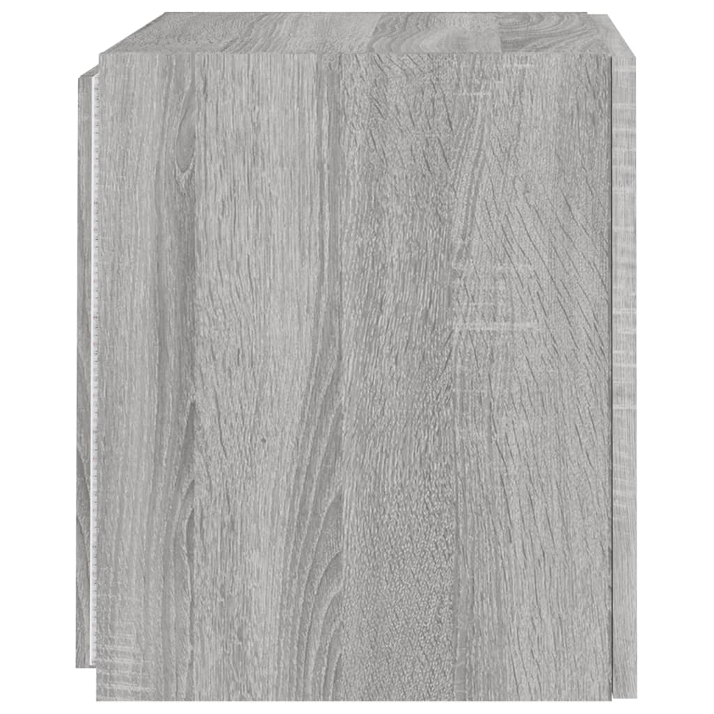 Tv-Wandmeubelen Met Led 2 St 40,5X35X40 Cm Grijs Sonoma Eiken