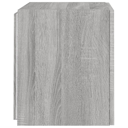Tv-Wandmeubelen Met Led 2 St 40,5X35X40 Cm Grijs Sonoma Eiken