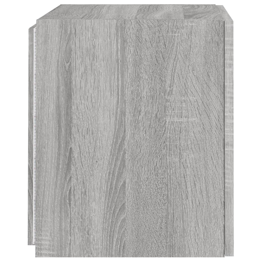 Tv-Wandmeubelen Met Led 2 St 40,5X35X40 Cm Grijs Sonoma Eiken