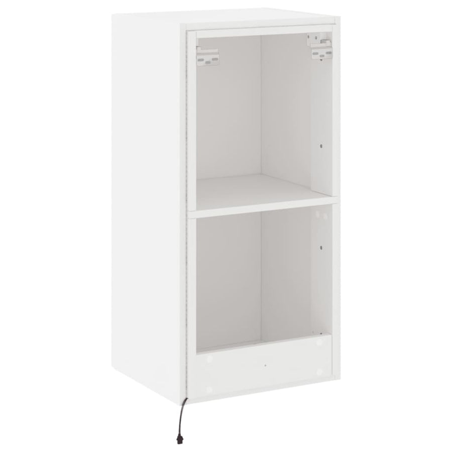 Tv-Wandmeubel Met Led-Verlichting 40,5X35X80 Cm Wit