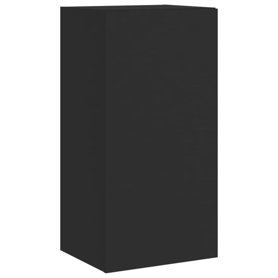 Tv-Wandmeubel Met Led-Verlichting 40,5X35X80 Cm Zwart