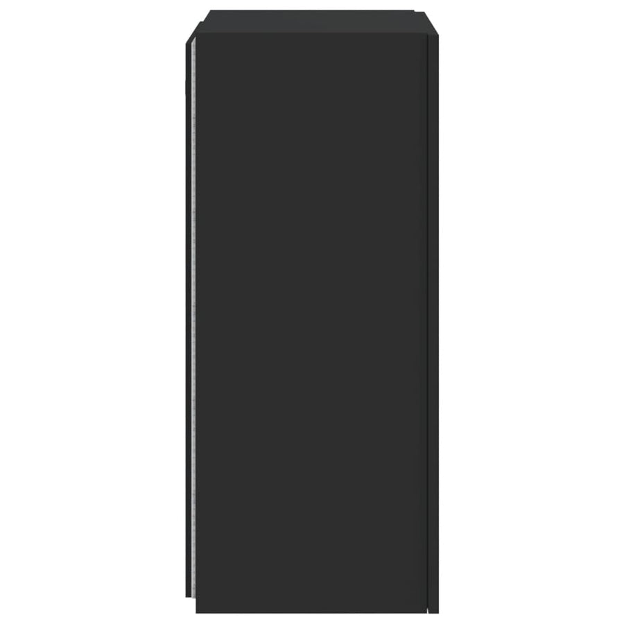 Tv-Wandmeubel Met Led-Verlichting 40,5X35X80 Cm Zwart