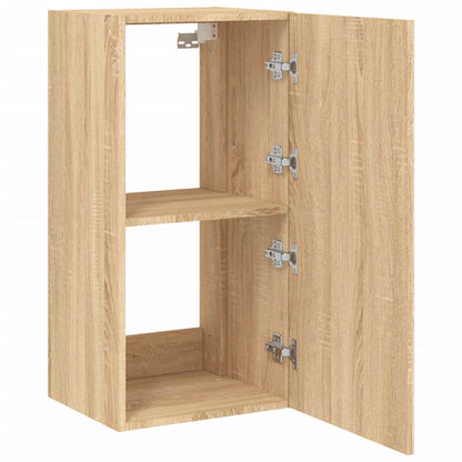 Tv-Wandmeubel Met Led-Verlichting 40,5X35X80 Cm Sonoma Eiken