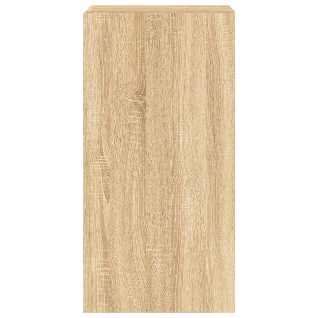 Tv-Wandmeubel Met Led-Verlichting 40,5X35X80 Cm Sonoma Eiken