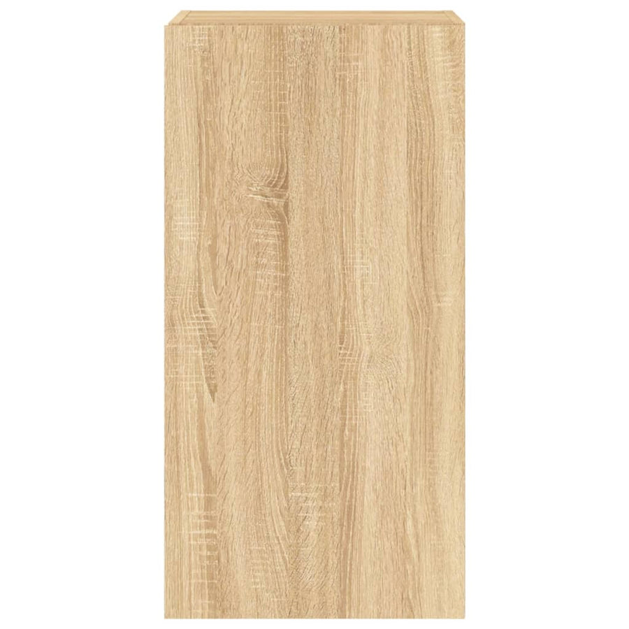 Tv-Wandmeubel Met Led-Verlichting 40,5X35X80 Cm Sonoma Eiken