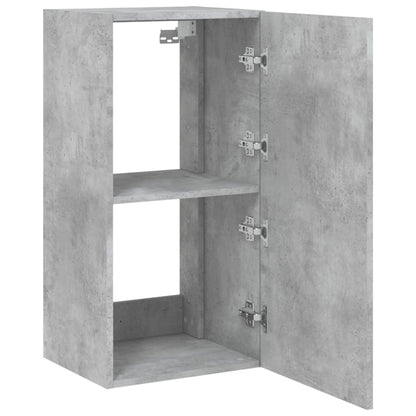 Tv-Wandmeubel Met Led-Verlichting 40,5X35X80 Cm Betongrijs