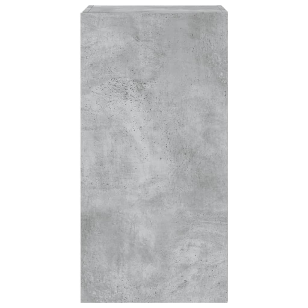 Tv-Wandmeubel Met Led-Verlichting 40,5X35X80 Cm Betongrijs
