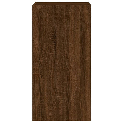 Tv-Wandmeubel Met Led-Verlichting 40,5X35X80 Cm Bruineikenkleur