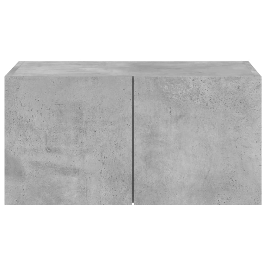 Tv-Wandmeubel Met Led-Verlichting 60X35X31 Cm Betongrijs