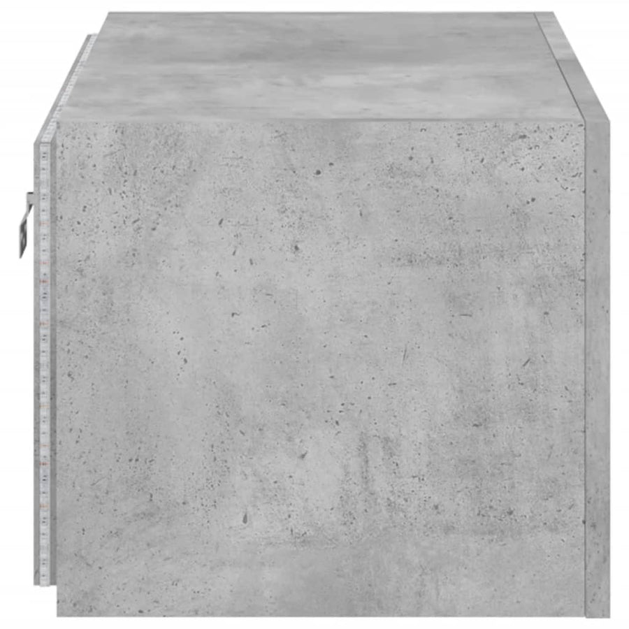 Tv-Wandmeubel Met Led-Verlichting 60X35X31 Cm Betongrijs