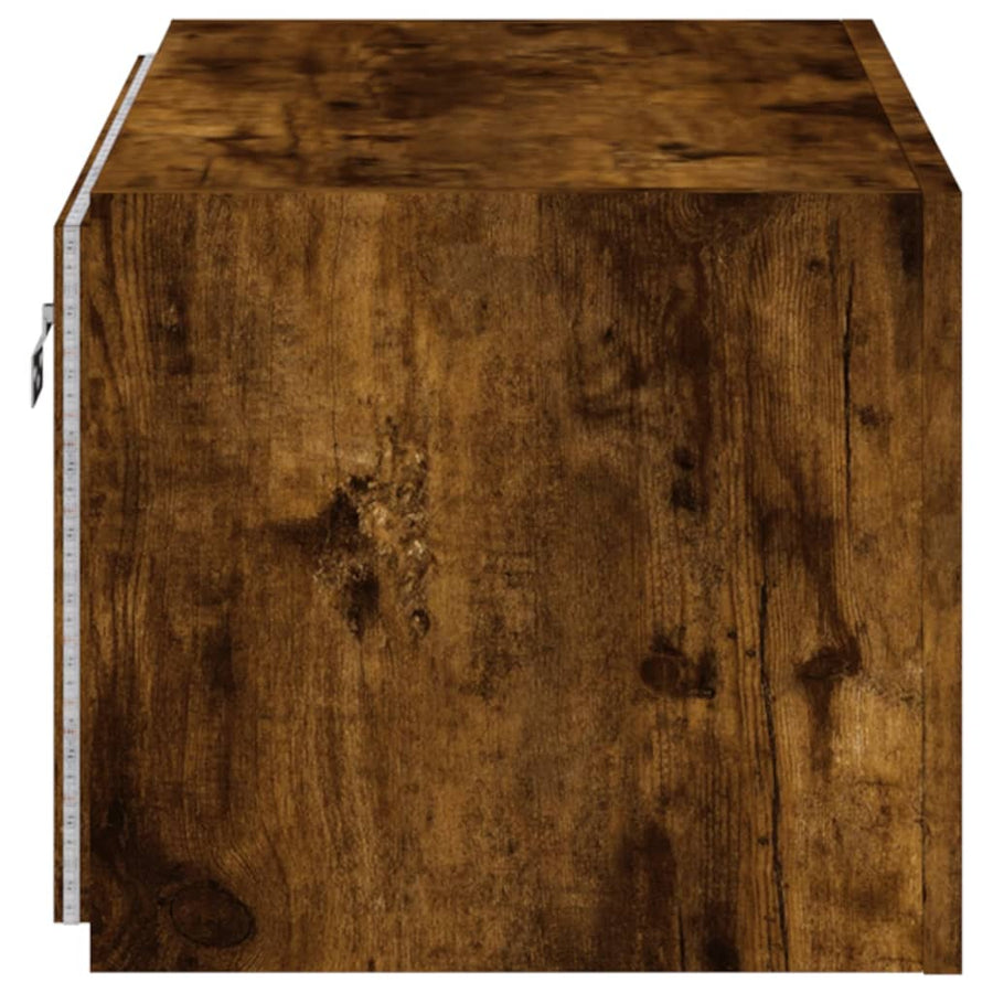 Tv-Wandmeubel Met Led-Verlichting 60X35X31 Cm Gerookt Eiken