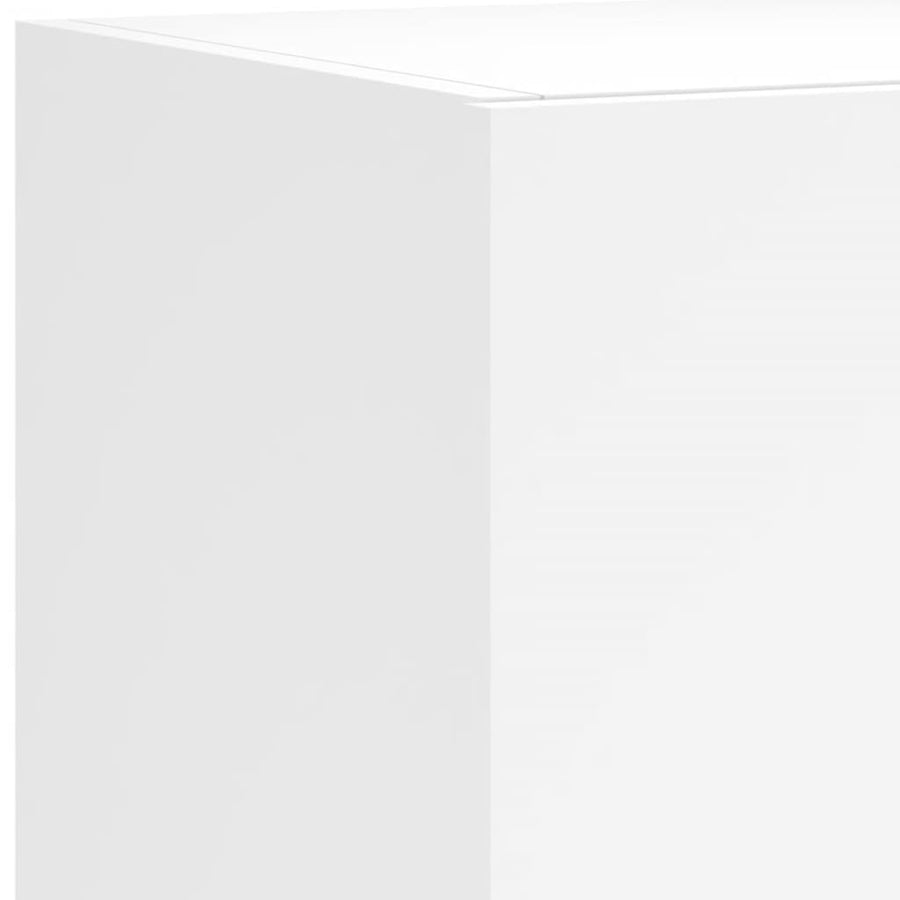 Tv-Wandmeubel Met Led-Verlichting 80X35X31 Cm Wit
