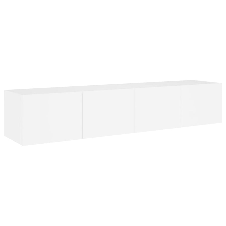 Tv-Wandmeubels Met Led-Verlichting 2 St 80X35X31 Cm Wit