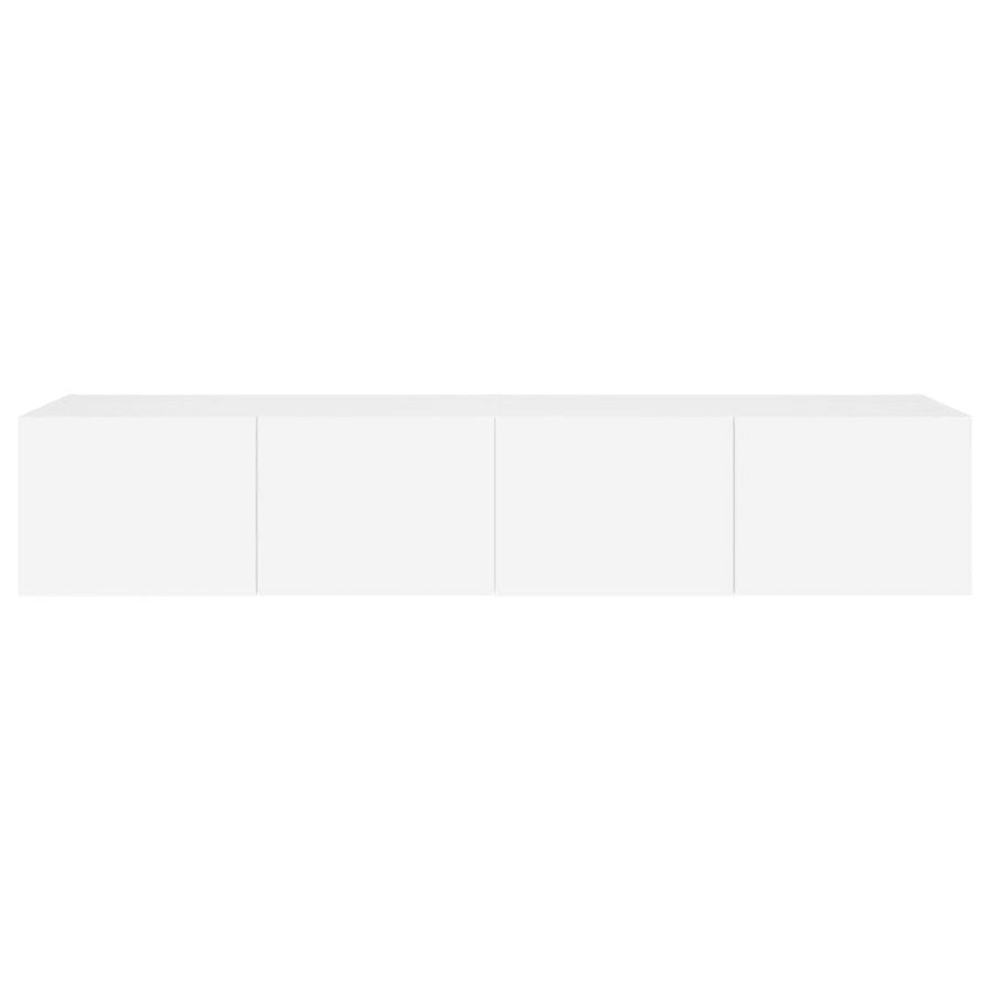 Tv-Wandmeubels Met Led-Verlichting 2 St 80X35X31 Cm Wit
