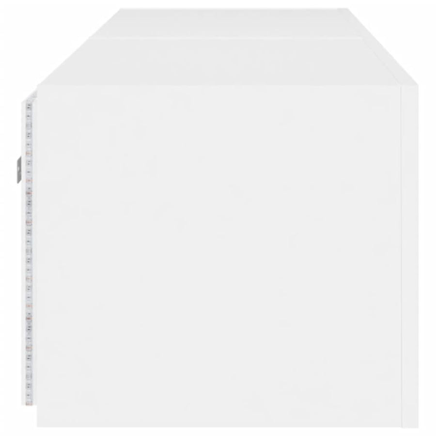 Tv-Wandmeubels Met Led-Verlichting 2 St 80X35X31 Cm Wit