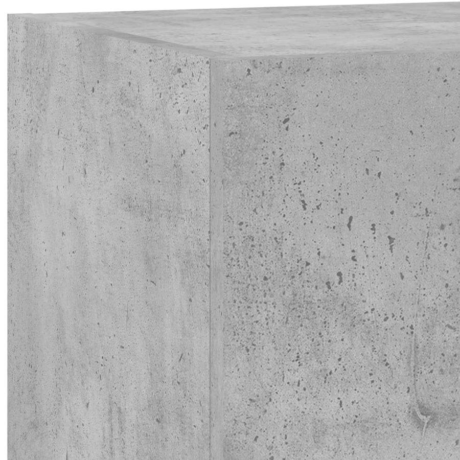 Tv-Wandmeubels Met Led-Verlichting 2 St 80X35X31 Cm Betongrijs