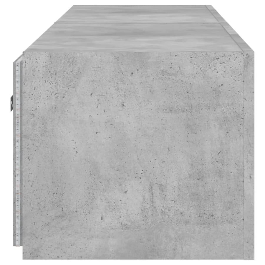 Tv-Wandmeubels Met Led-Verlichting 2 St 80X35X31 Cm Betongrijs