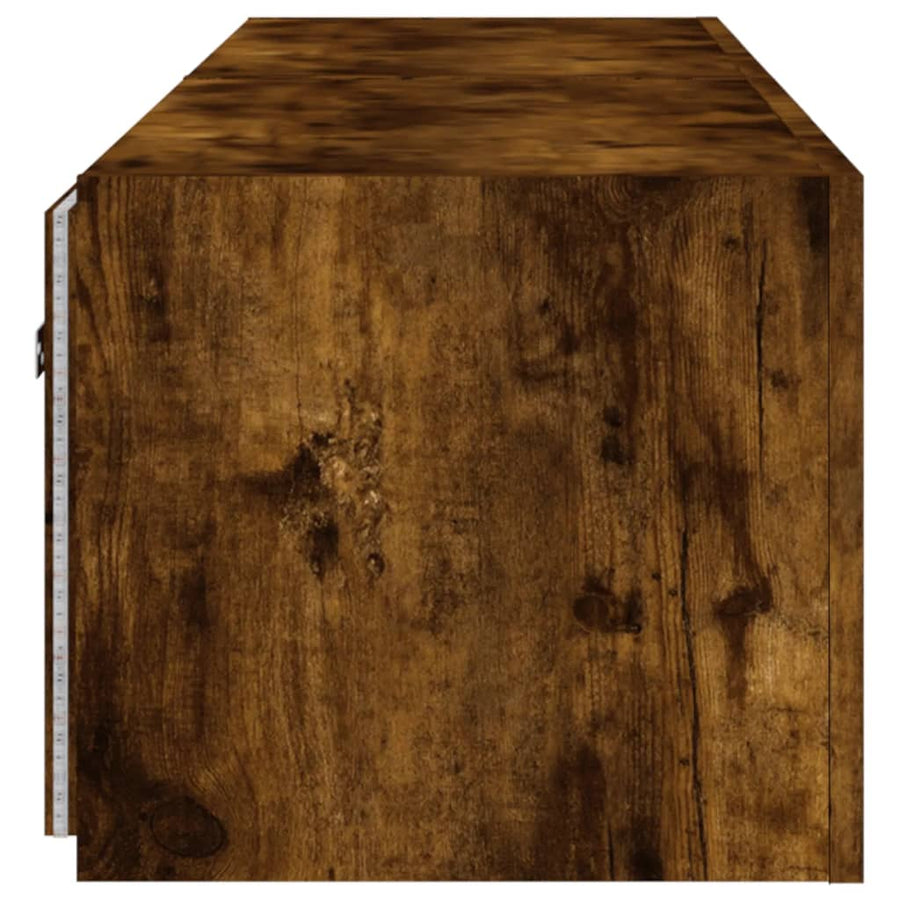 Tv-Wandmeubels Met Led 2 St 80X35X31 Cm Gerookt Eikenkleurig