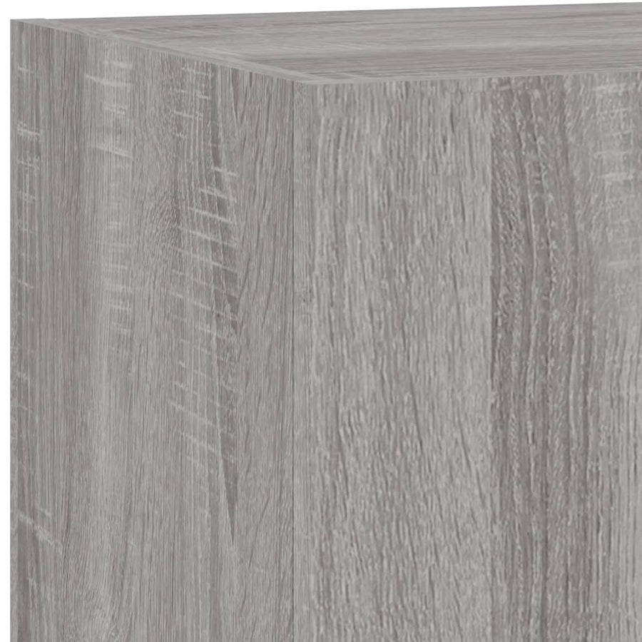 Tv-Wandmeubels Met Led 2 St 80X35X31 Cm Grijs Sonoma