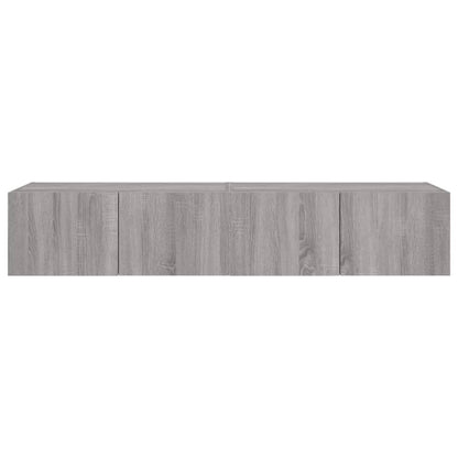 Tv-Wandmeubels Met Led 2 St 80X35X31 Cm Grijs Sonoma