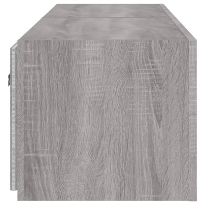 Tv-Wandmeubels Met Led 2 St 80X35X31 Cm Grijs Sonoma
