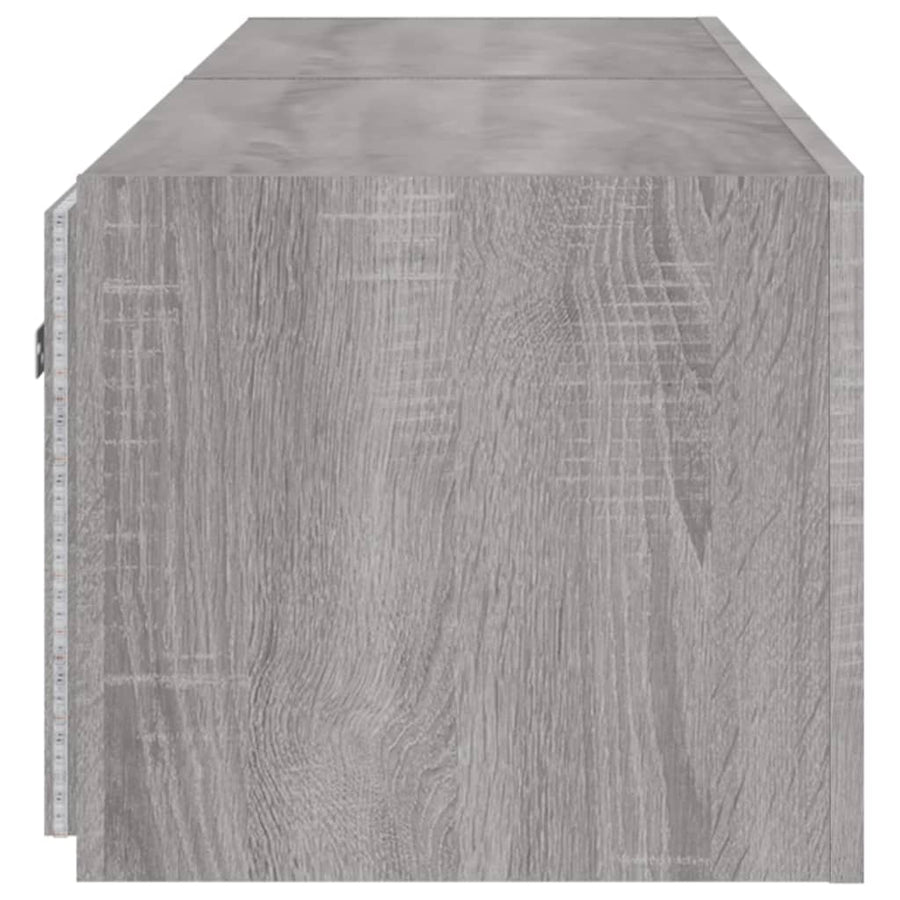 Tv-Wandmeubels Met Led 2 St 80X35X31 Cm Grijs Sonoma