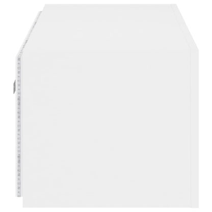 Tv-Wandmeubel Met Led-Verlichting 100X35X31 Cm Wit