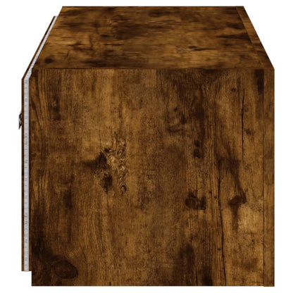 Tv-Wandmeubel Met Led-Verlichting 100X35X31 Cm Gerookt Eiken