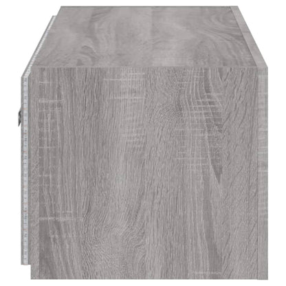 Tv-Wandmeubel Met Led-Verlichting 100X35X31 Cm Grijs Sonoma