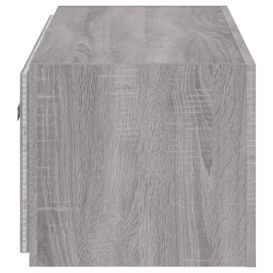 Tv-Wandmeubel Met Led-Verlichting 100X35X31 Cm Grijs Sonoma