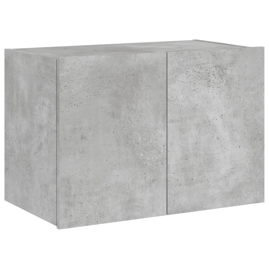 Tv-Wandmeubel Met Led-Verlichting 60X35X41 Cm Betongrijs