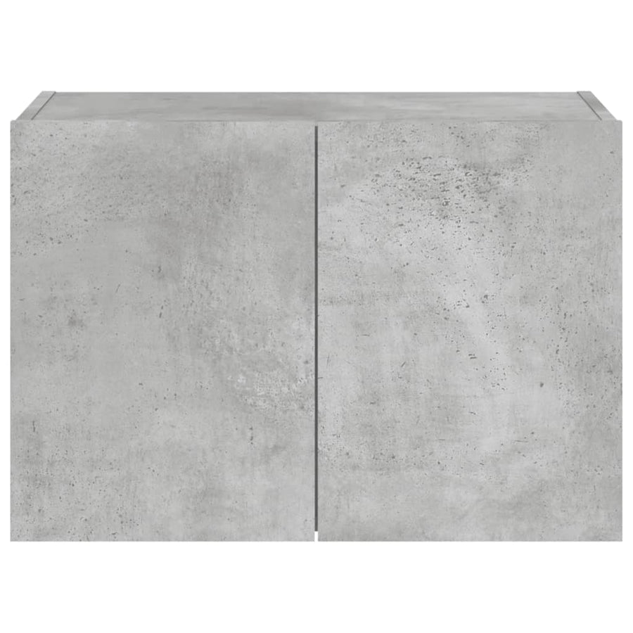 Tv-Wandmeubel Met Led-Verlichting 60X35X41 Cm Betongrijs