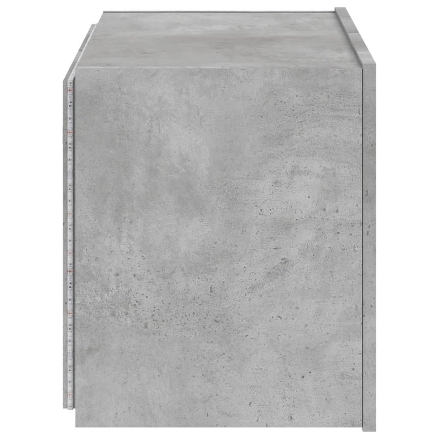 Tv-Wandmeubel Met Led-Verlichting 60X35X41 Cm Betongrijs