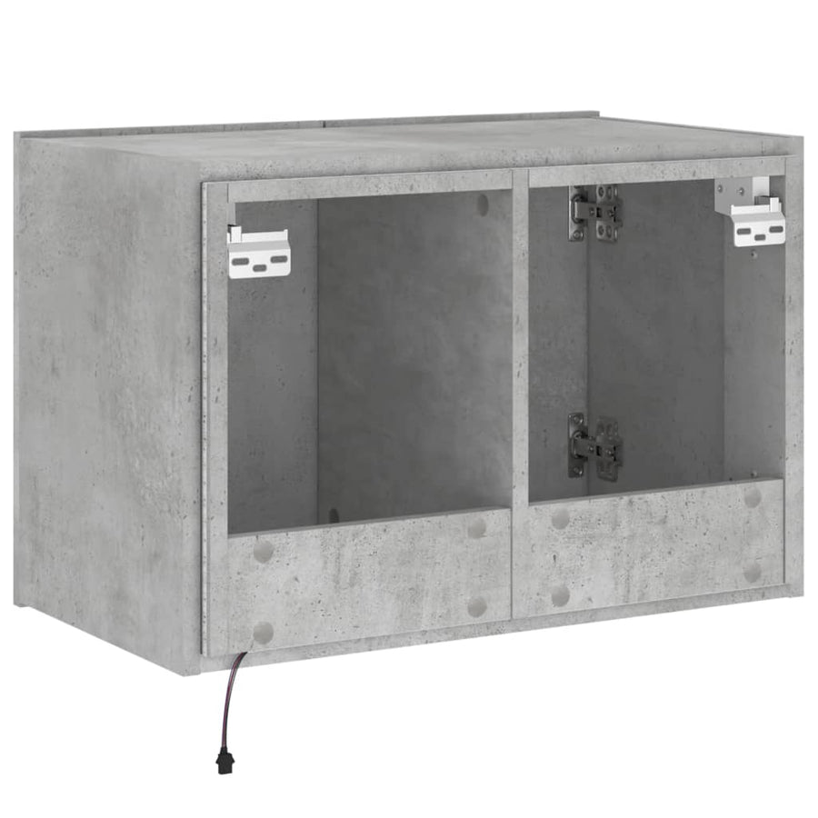 Tv-Wandmeubel Met Led-Verlichting 60X35X41 Cm Betongrijs